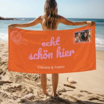 Personalisierbares Handtuch Postkarte - Design