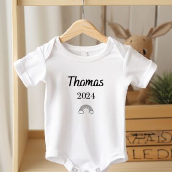 Personalisierbarer Baby Body mit Name und Symbol - Design