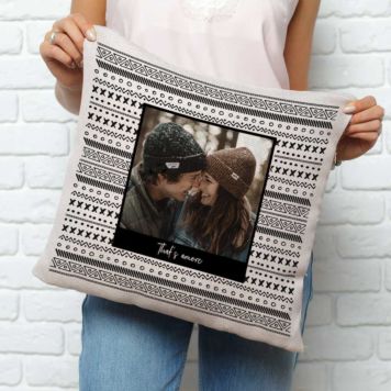OLD Personalisierbarer Kissenbezug mit Foto und Text - Design
