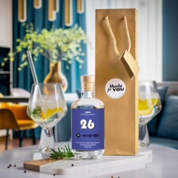 Personalisierbarer Gin mit Song und Text - Design