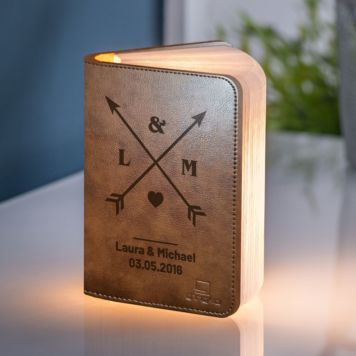 Personalisierbare Buchlampe für Paare - Design