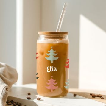 Personalisierbares Trinkglas mit Weihnachtsdesign - Design