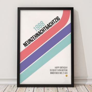Personalisierbares Poster Geburtstag - Design