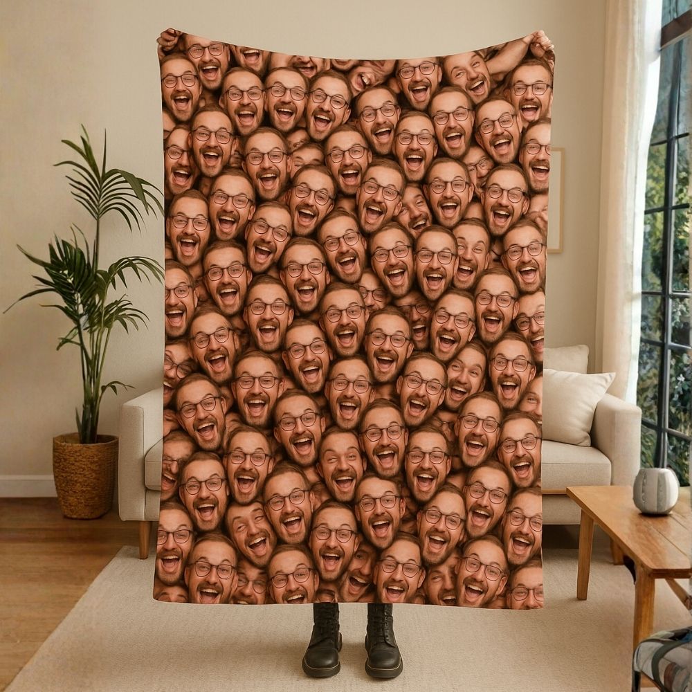 Fotodecke mit Gesicht