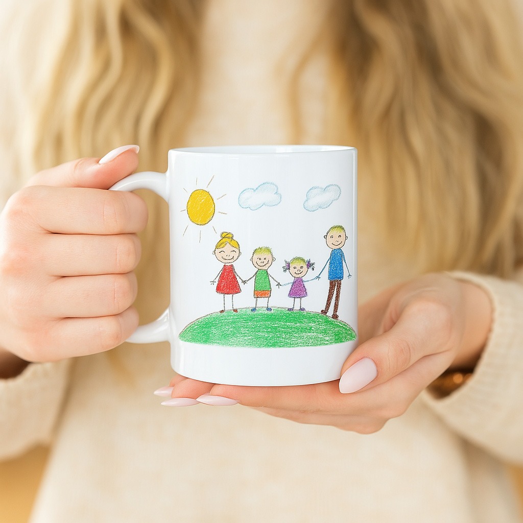Personalisierbare Tasse mit deiner Zeichnung